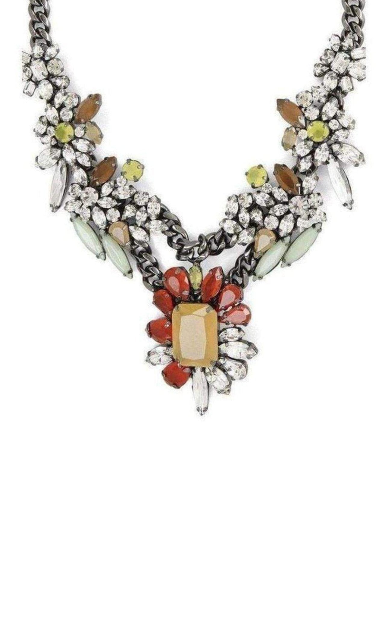 BCBGMAXAZRIA Floral Stone Necklace - Runway Catalog