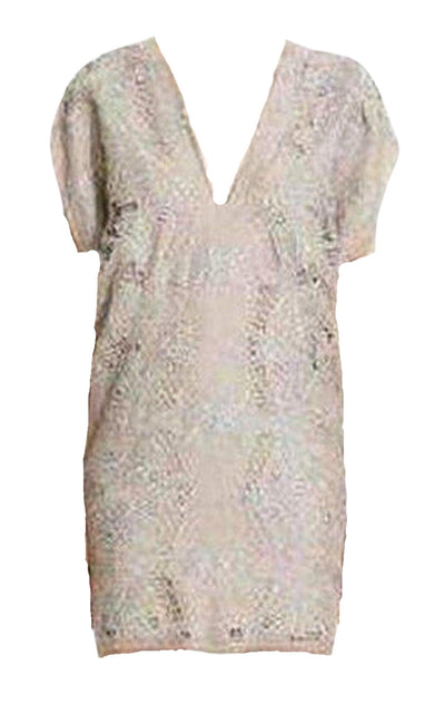 Freja Organza Lace Beige Dress BCBGMAXAZRIA