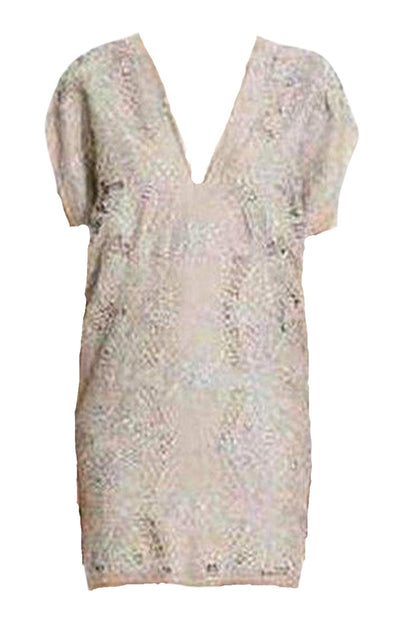 BCBGMAXAZRIA Freja Organza Lace Beige Dress - Runway Catalog