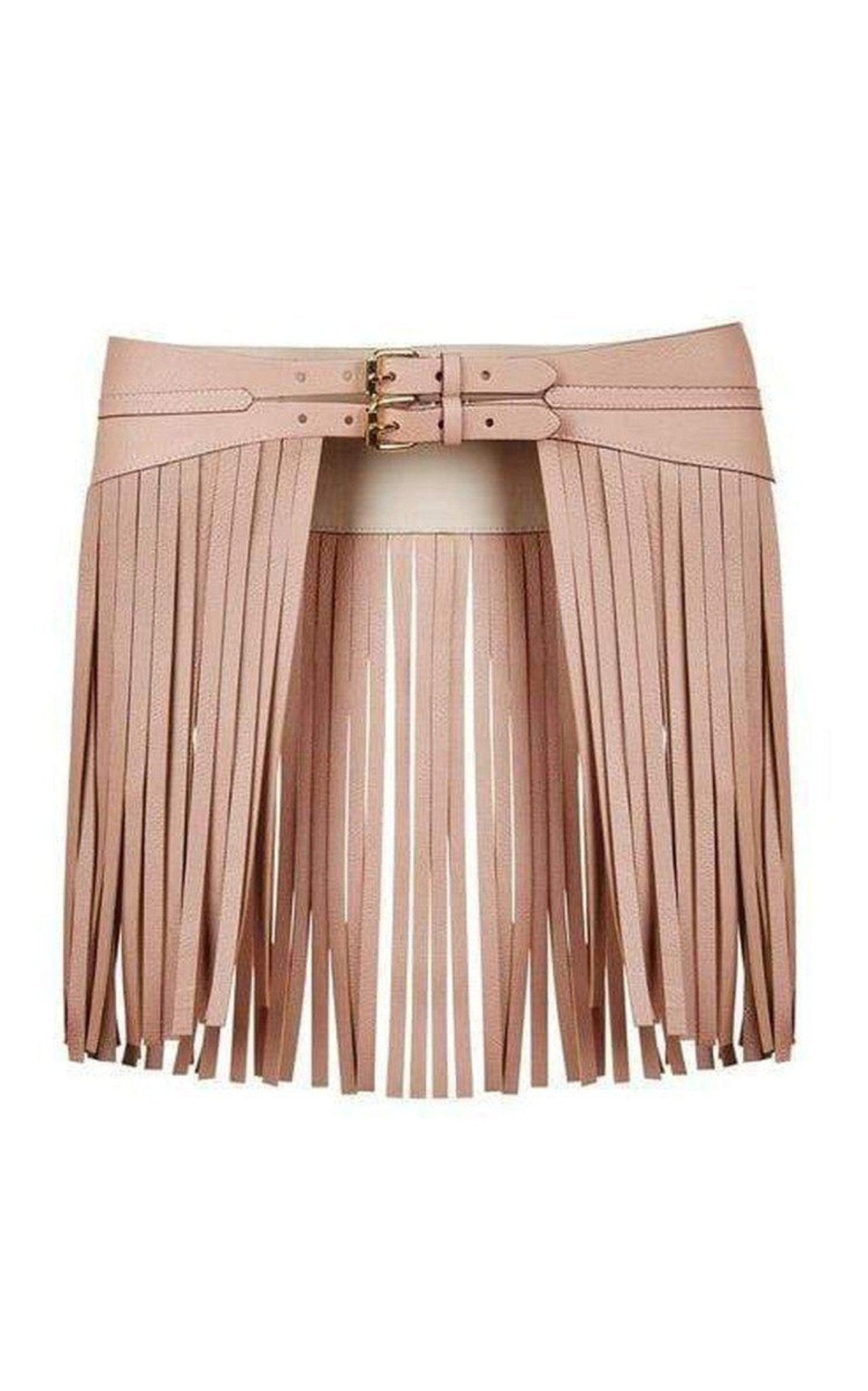 BCBGMAXAZRIA Fringe Contour Waist Belt - Runway Catalog