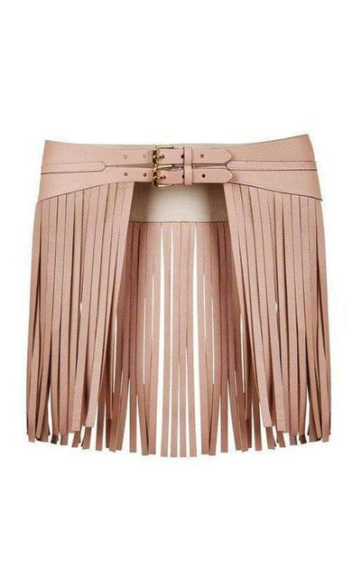 BCBGMAXAZRIA Fringe Contour Waist Belt - Runway Catalog