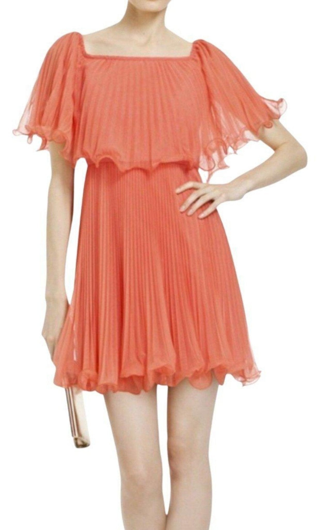 BCBGMAXAZRIA Galia Shalom Sunburst Pleated Dress - Runway Catalog
