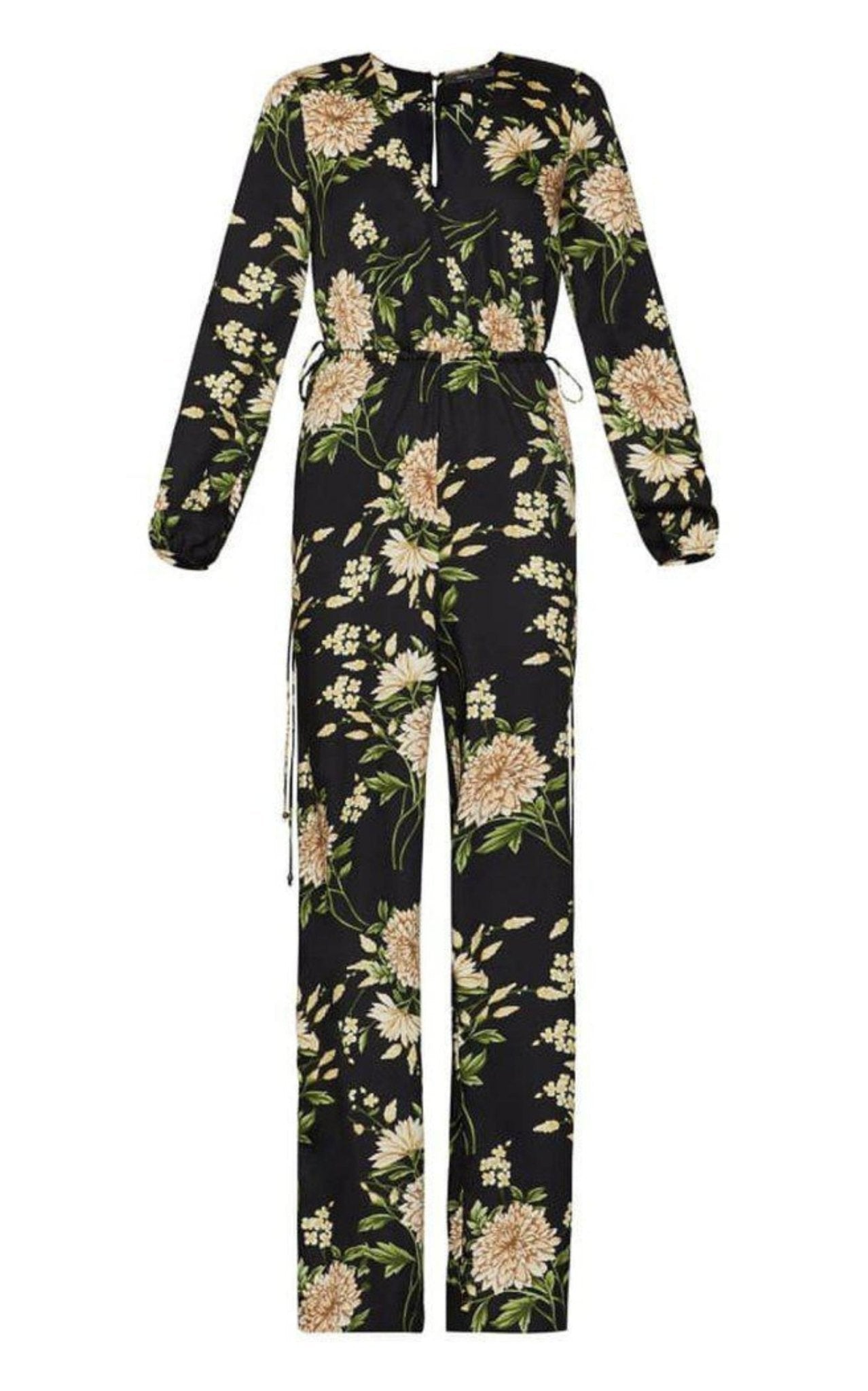 BCBGMAXAZRIA Garden Floral Wide - Leg Jumpsuit - Runway Catalog