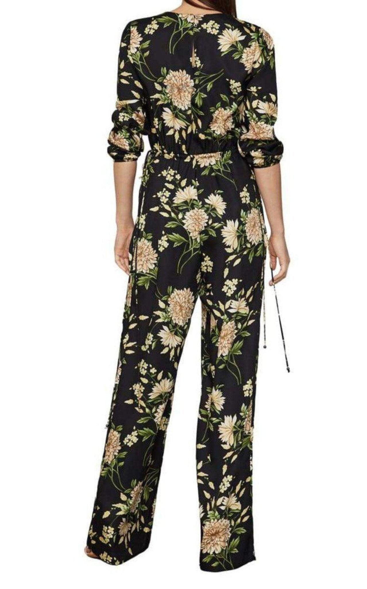 BCBGMAXAZRIA Garden Floral Wide - Leg Jumpsuit - Runway Catalog
