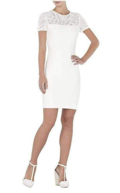 BCBGMAXAZRIA Gardenia Myley Pointelle Detail Dress - Runway Catalog
