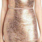 Gisela Criss Cross Foil Print Bodycon Dress BCBGMAXAZRIA