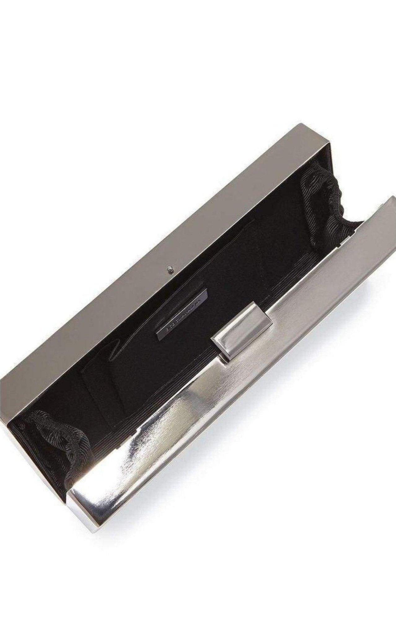 BCBGMAXAZRIA Gunmetal Ariana Rock Crystal Hard Clutch - Runway Catalog