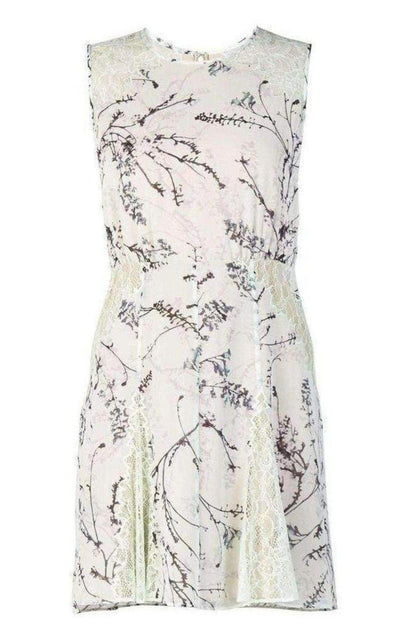 BCBGMAXAZRIA Gwenyth Blocked Sleeveless Flared Skirt Dress - Runway Catalog