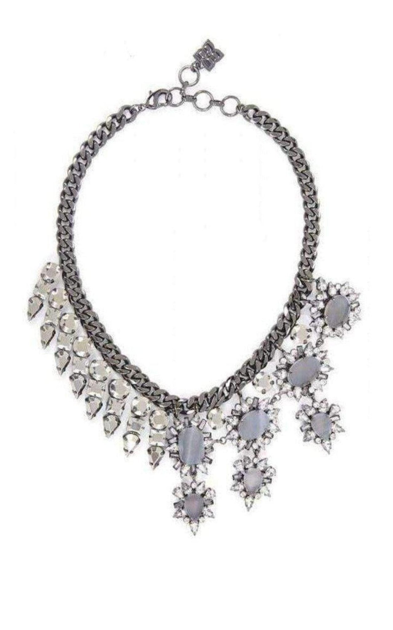BCBGMAXAZRIA Half Gemstone Spiked Necklace - Runway Catalog