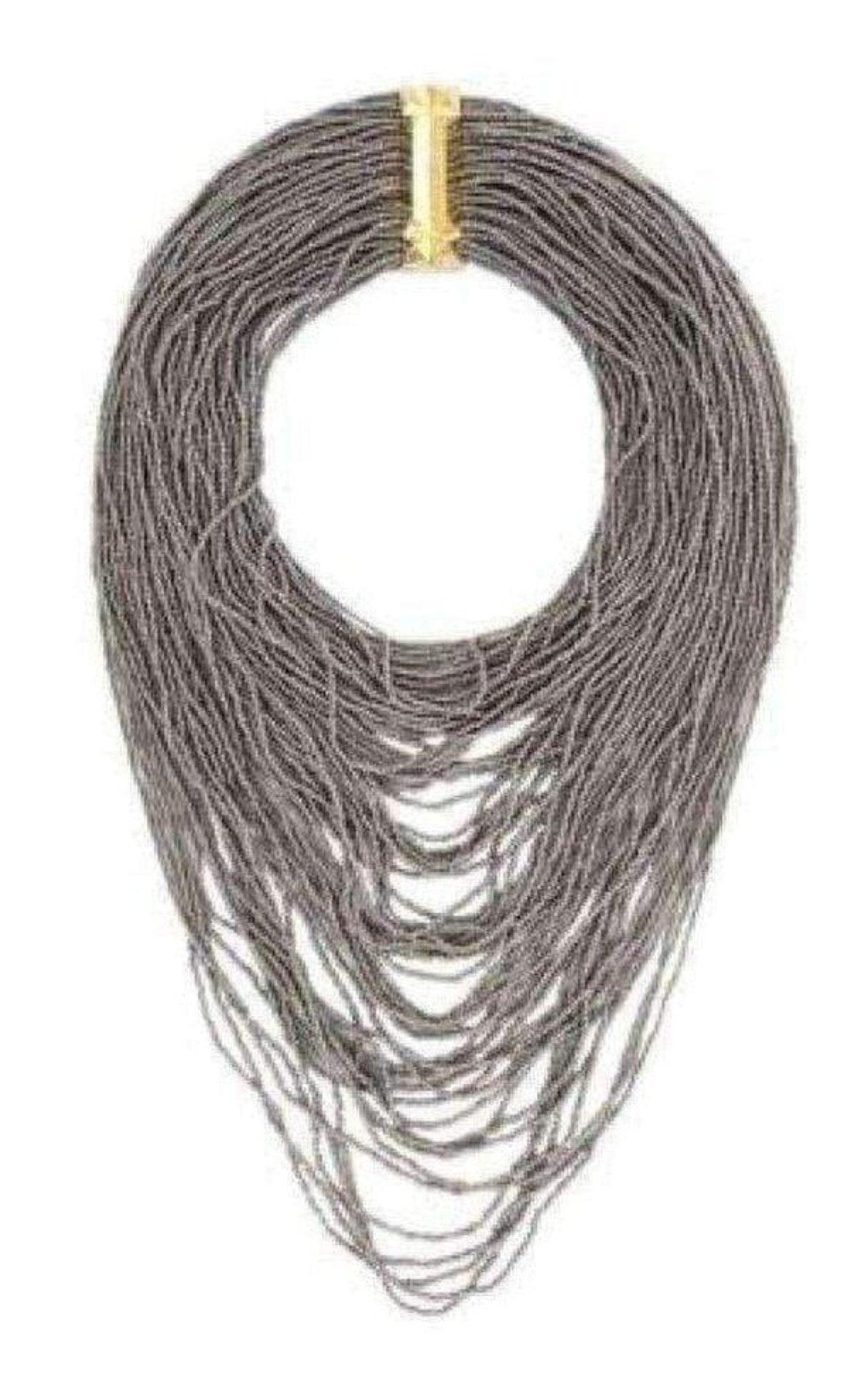 BCBGMAXAZRIA Hematit Seed Bead Necklace - Runway Catalog