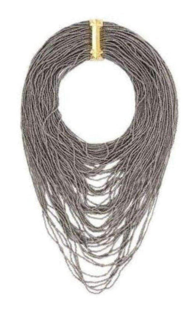 BCBGMAXAZRIA Hematit Seed Bead Necklace - Runway Catalog