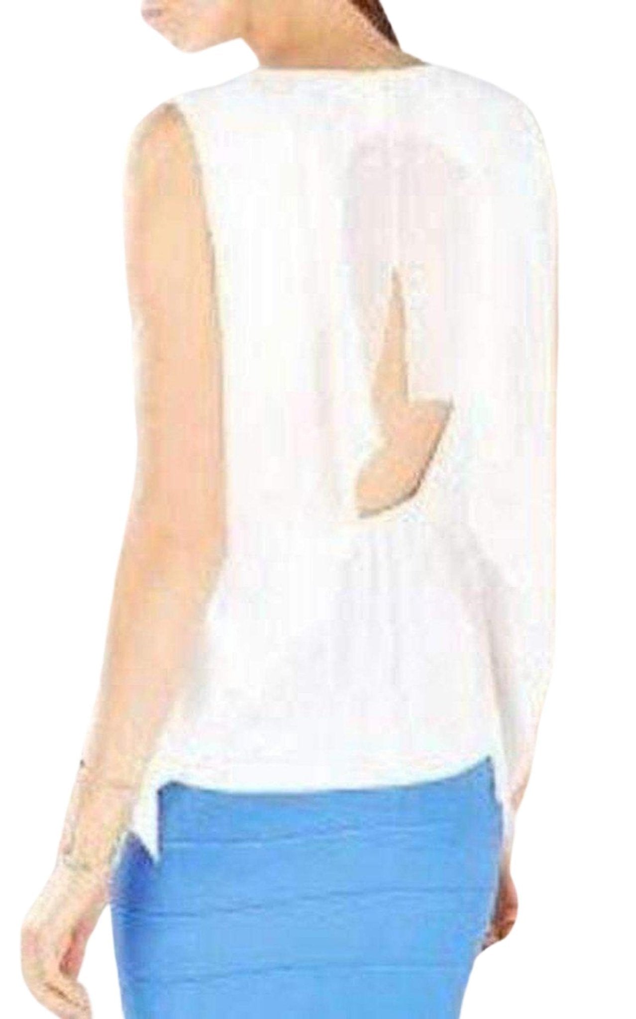 BCBGMAXAZRIA Ivorie Sleeveless Ruffle Top - Runway Catalog