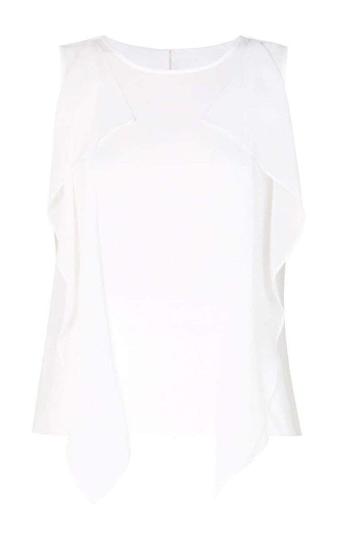 BCBGMAXAZRIA Ivorie Sleeveless Ruffle Top - Runway Catalog