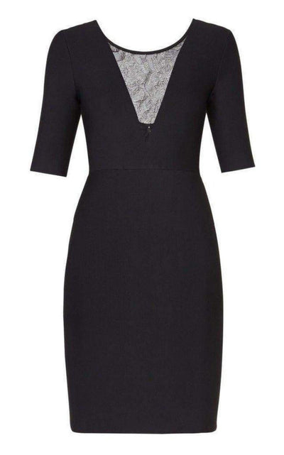 BCBGMAXAZRIA Jaydan Pointelle Trim Scoop - Back Dress - Runway Catalog