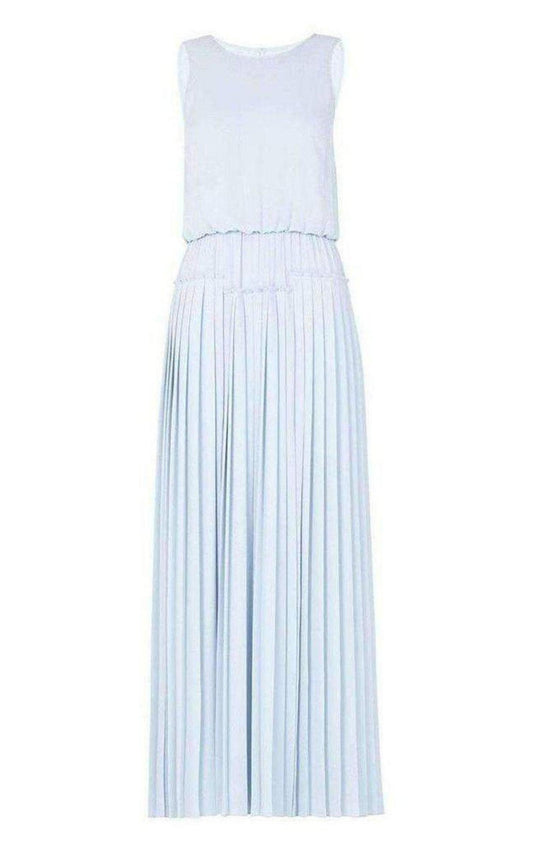 Jenine High Split Pleated Skirt Maxi Dress BCBGMAXAZRIA