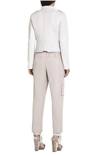 BCBGMAXAZRIA Jennifer Leather Asymmetrical Zipper Moto Jacket - Runway Catalog