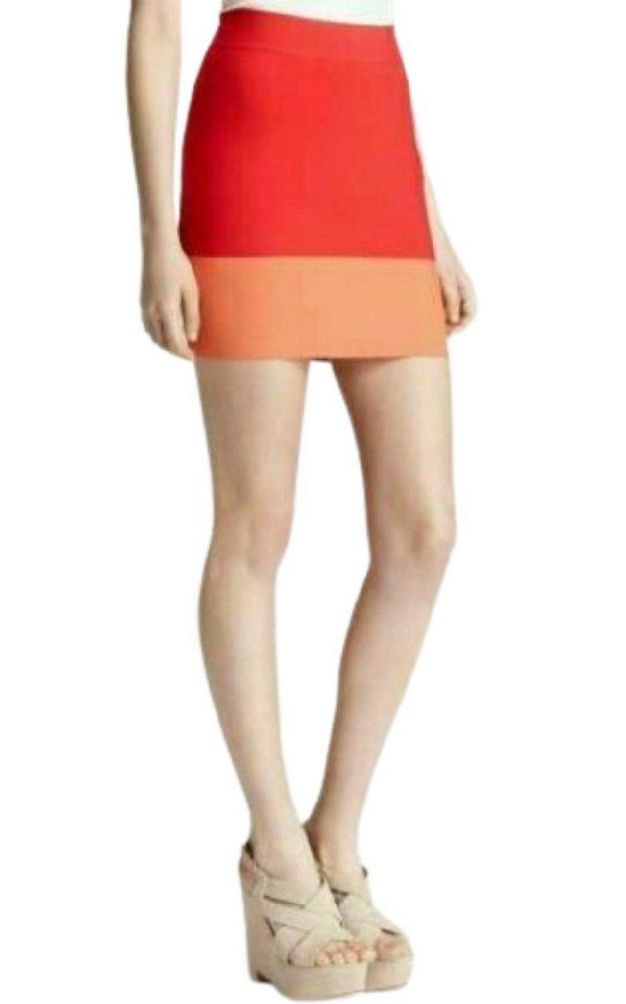 BCBGMAXAZRIA Joelle Colorblock Bodycon Mini Skirt - Runway Catalog