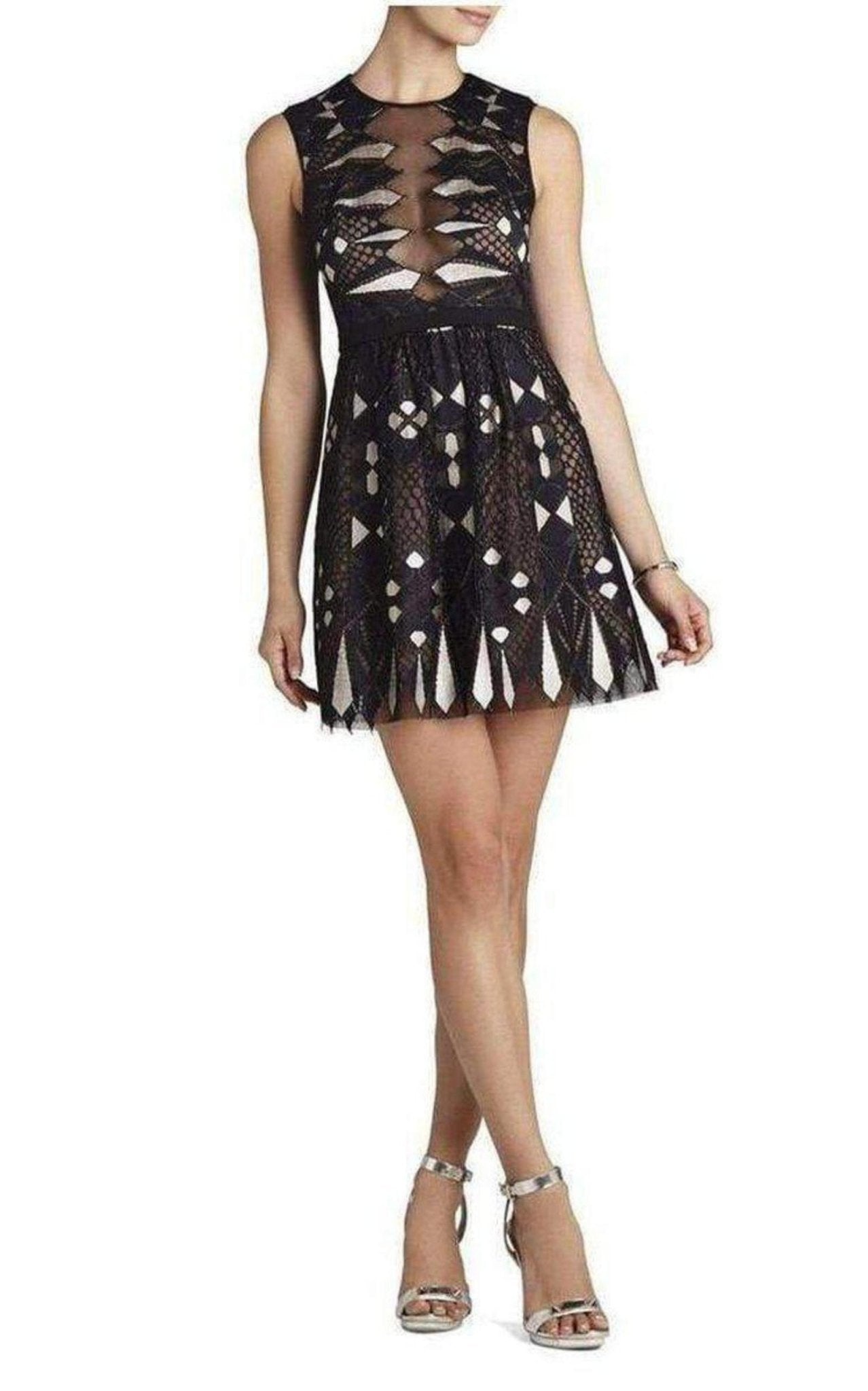 BCBGMAXAZRIA Kailey Sleeveless A - Line Dress - Runway Catalog