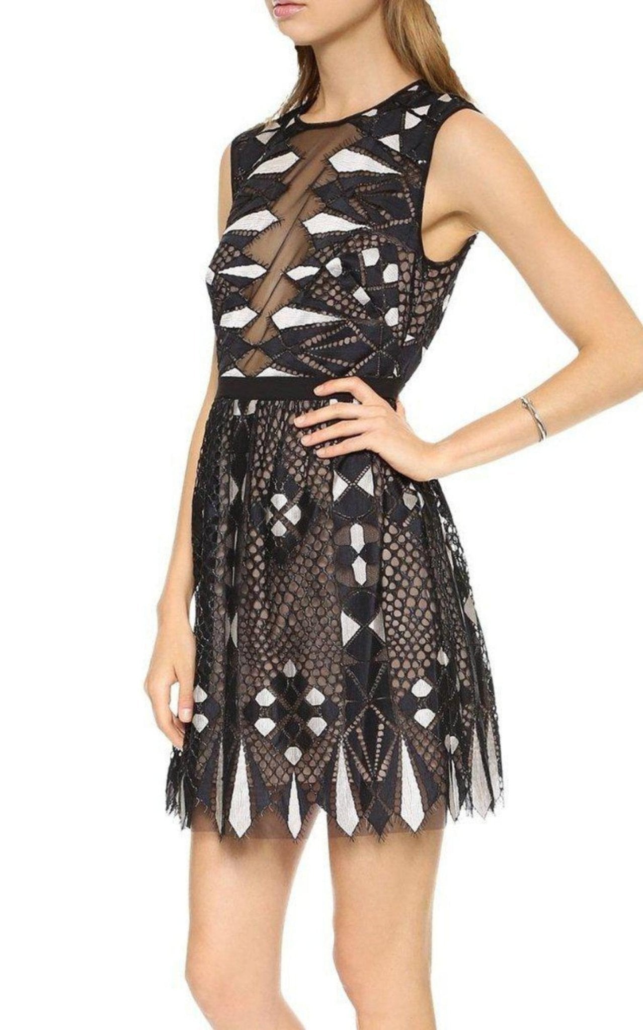 BCBGMAXAZRIA Kailey Sleeveless A - Line Dress - Runway Catalog