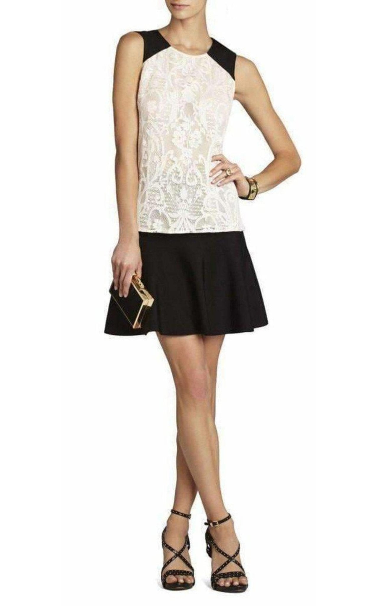 BCBGMAXAZRIA Kaley Sleeveless Lace Top - Runway Catalog