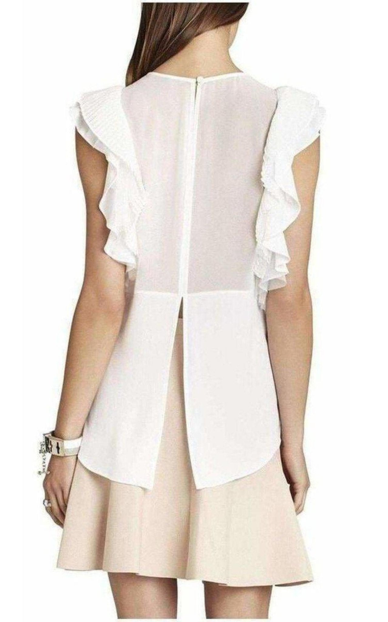 BCBGMAXAZRIA Katerina Ruffled Top - Runway Catalog