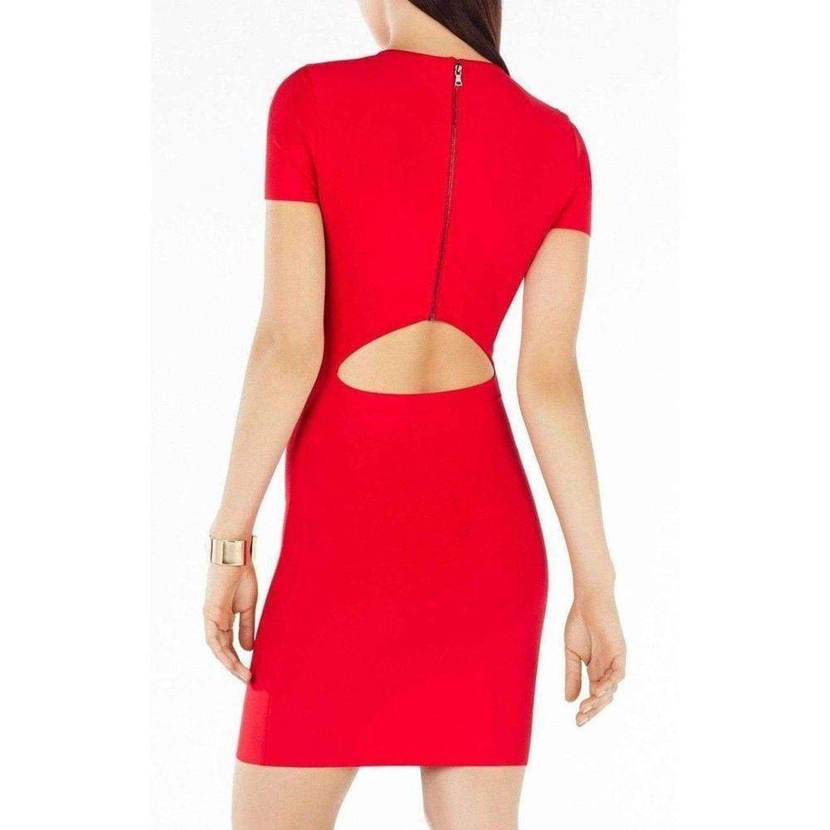 BCBGMAXAZRIA Kaylen Embellished Cutout - Back Dress - Runway Catalog