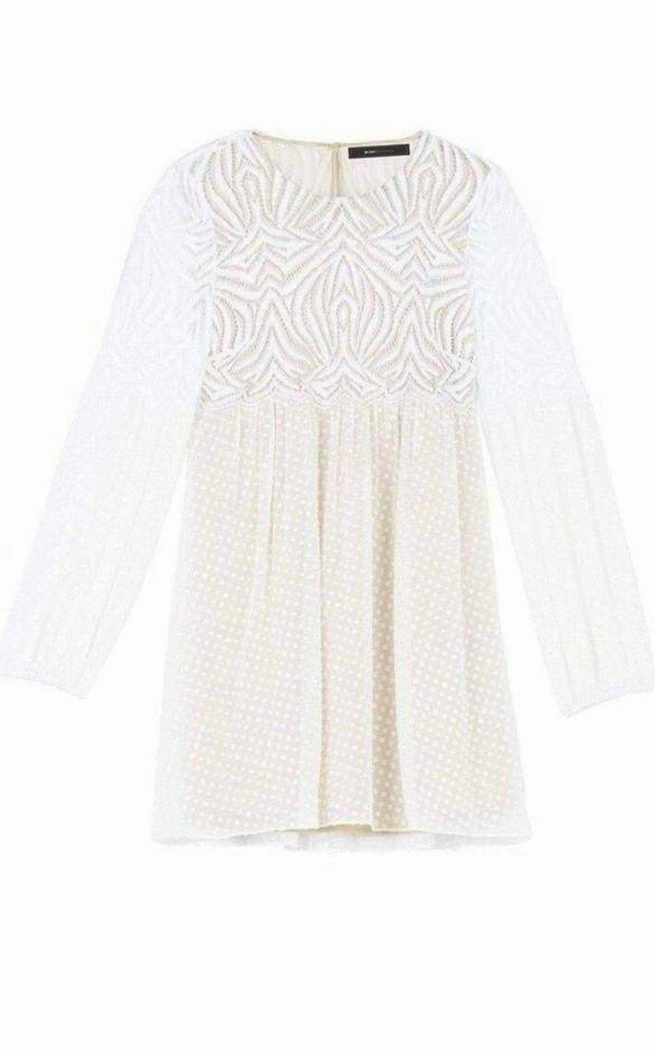 BCBGMAXAZRIA Kitra Lace Peasant Dress - Runway Catalog