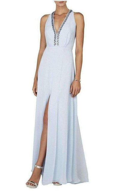 BCBGMAXAZRIA Kristyn Plunging V - Neck T - Back Dress - Runway Catalog