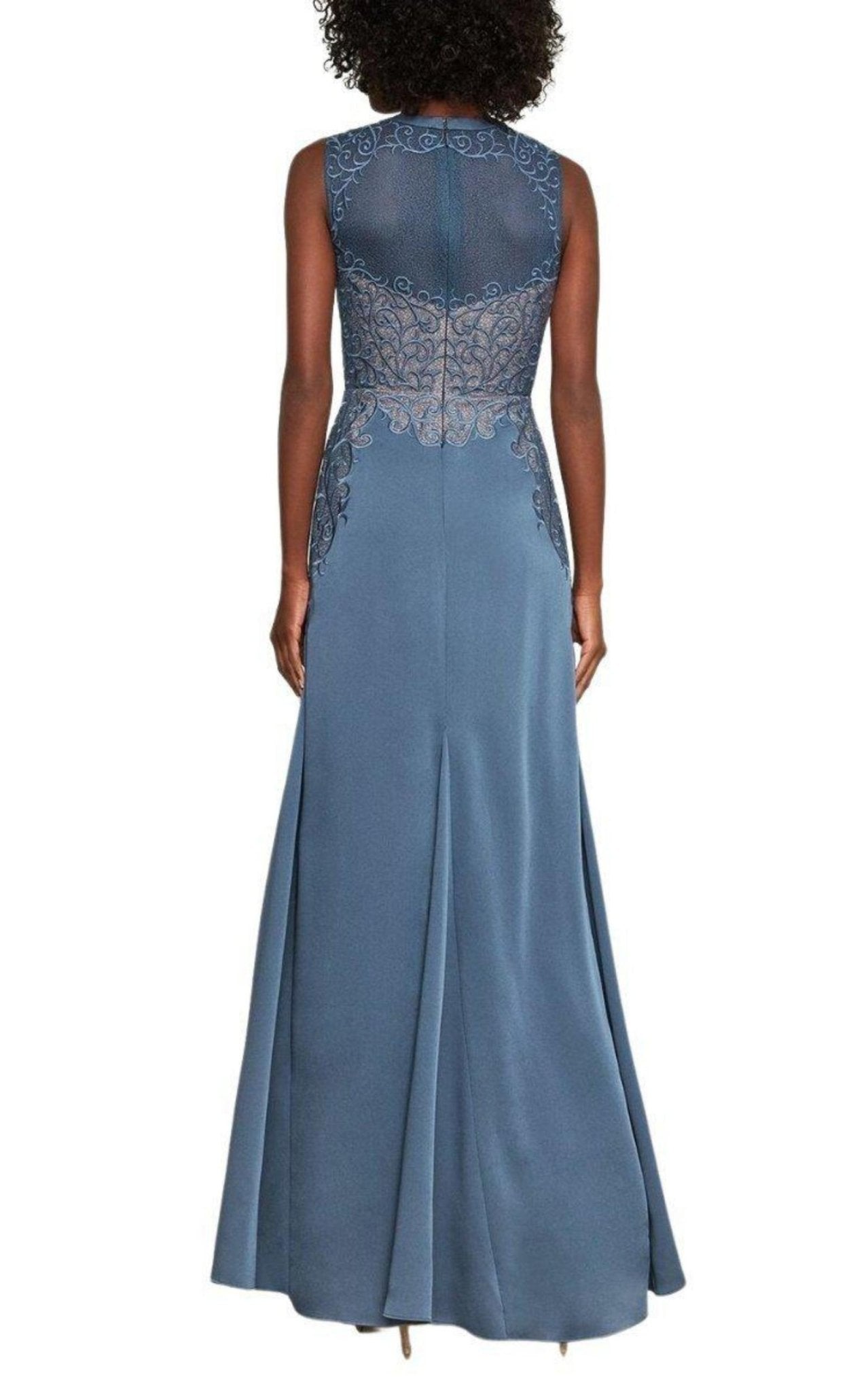 BCBGMAXAZRIA Lace Embroidered Satin Gown - Runway Catalog