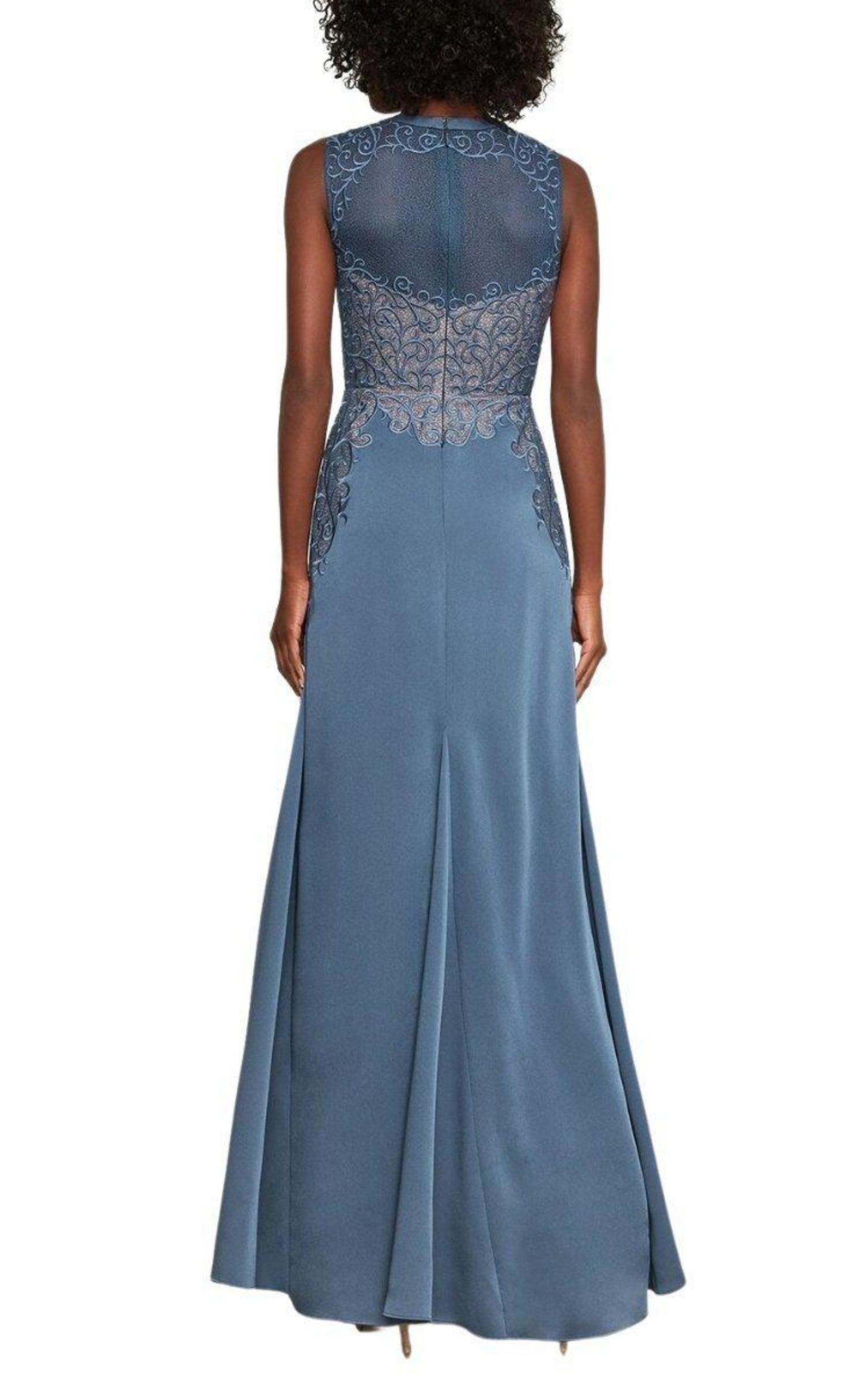 Lace Embroidered Satin Gown BCBGMAXAZRIA