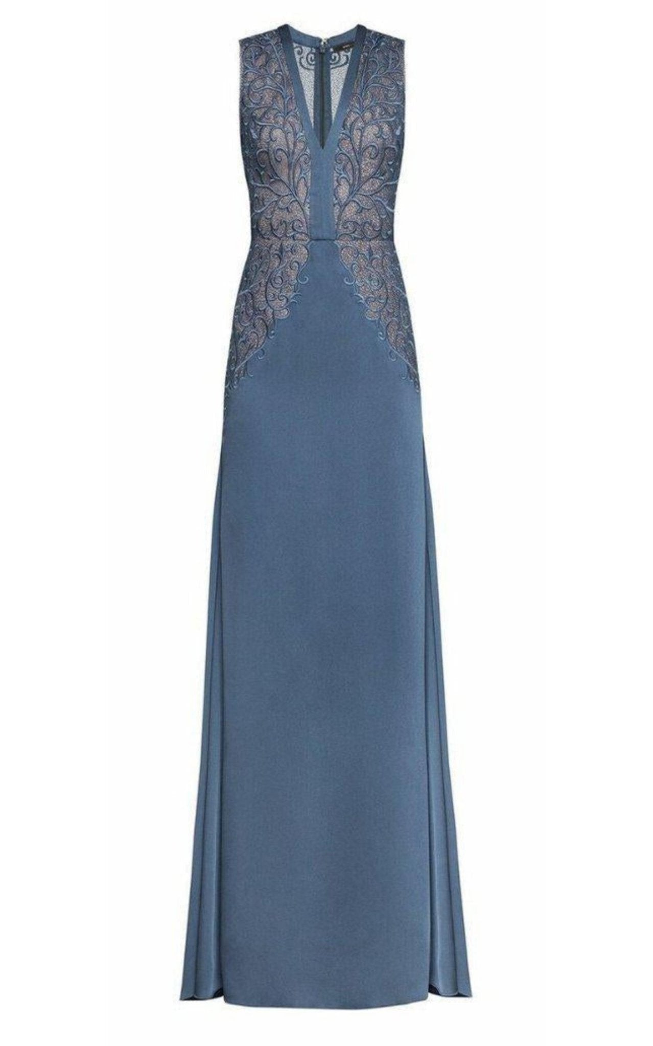 BCBGMAXAZRIA Lace Embroidered Satin Gown - Runway Catalog