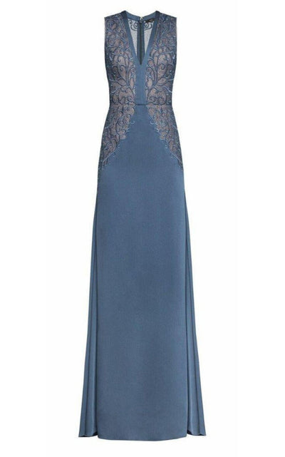 BCBGMAXAZRIA Lace Embroidered Satin Gown - Runway Catalog