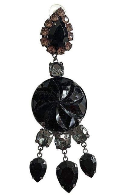 BCBGMAXAZRIA Long Glass Stone Earrings - Runway Catalog