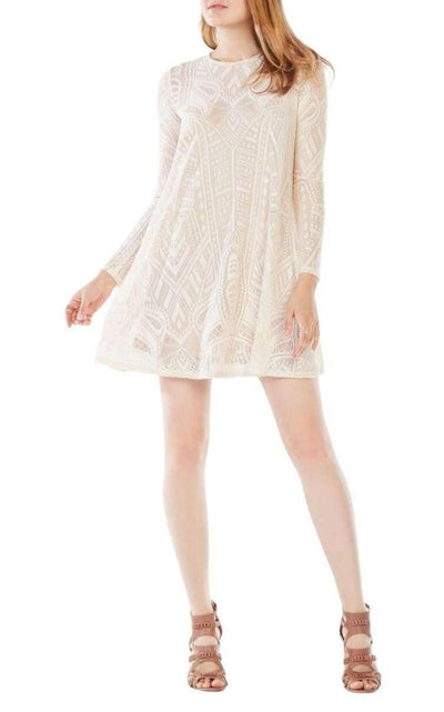 BCBGMAXAZRIA Long - Sleeve Lace Dress - Runway Catalog