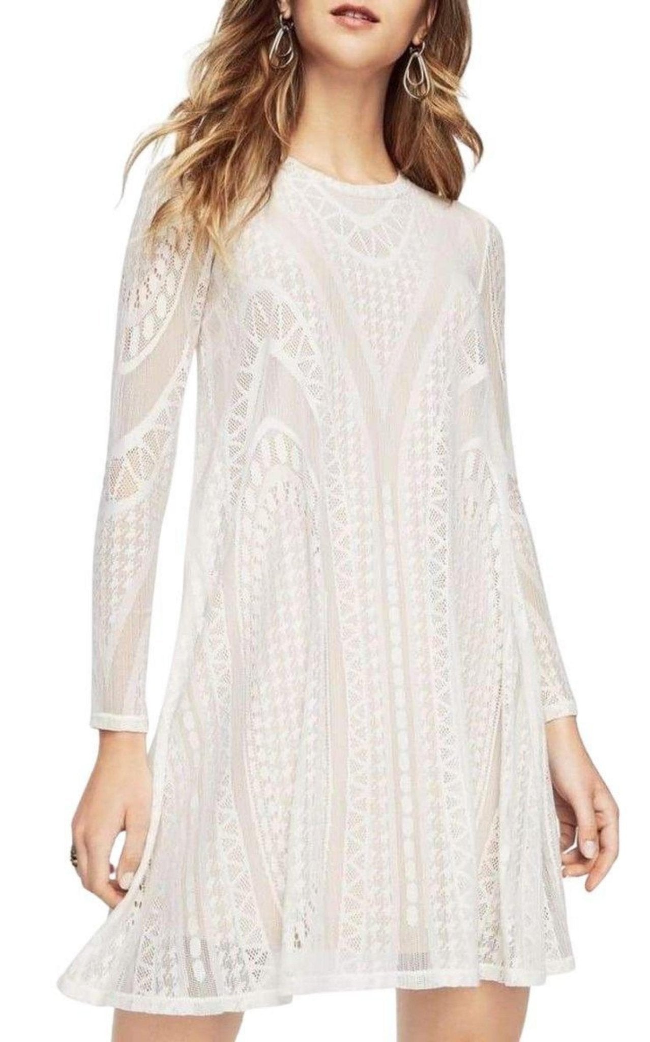 BCBGMAXAZRIA Long - Sleeve Lace Dress - Runway Catalog