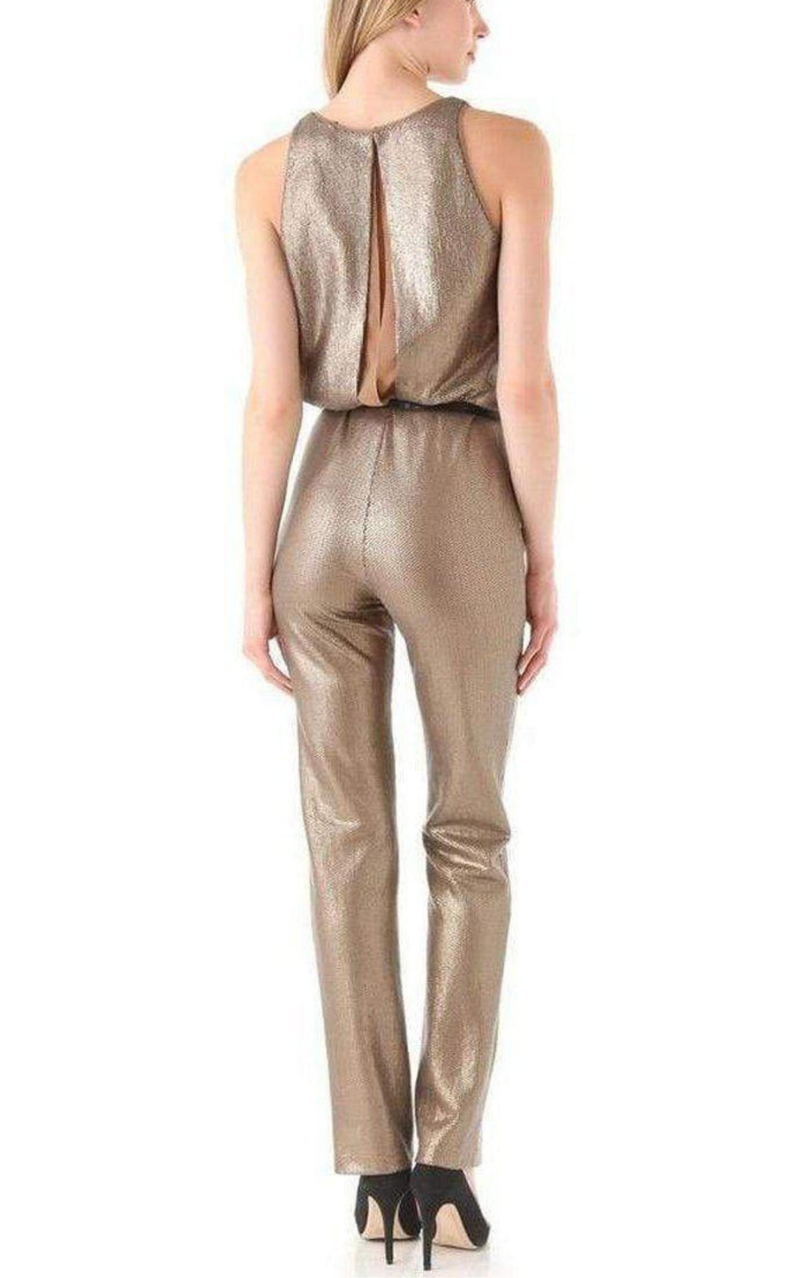 Lowe Sequin Jumpsuit XXS Gold Polyester