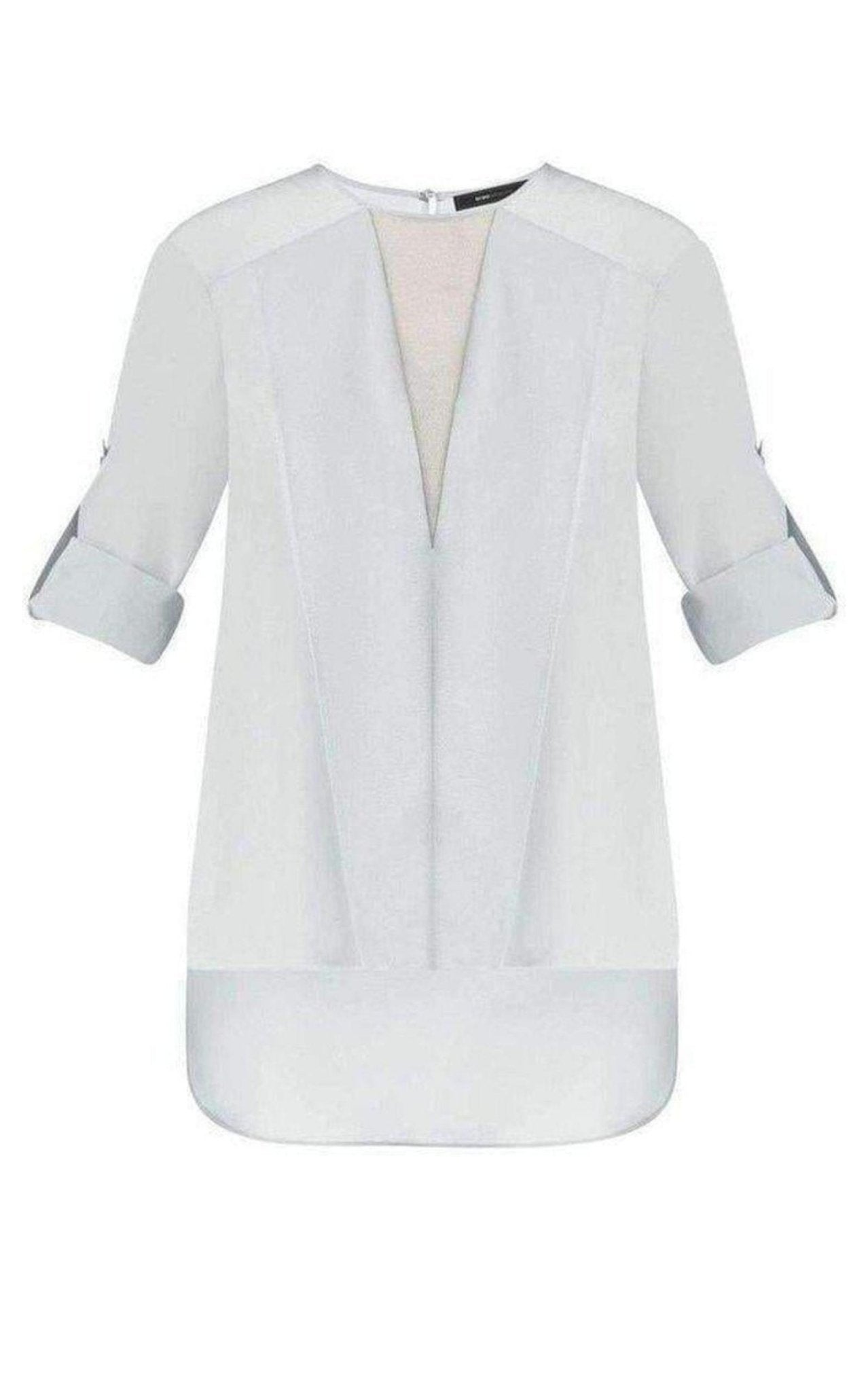 BCBGMAXAZRIA Marrisa Draped - Front Silk Blouse - Runway Catalog