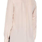 Marrisa Sheer-Inset Silk Blouse BCBGMAXAZRIA