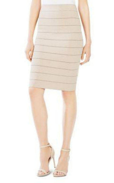 BCBGMAXAZRIA Metallic Bandage Bodycon Skirt - Runway Catalog