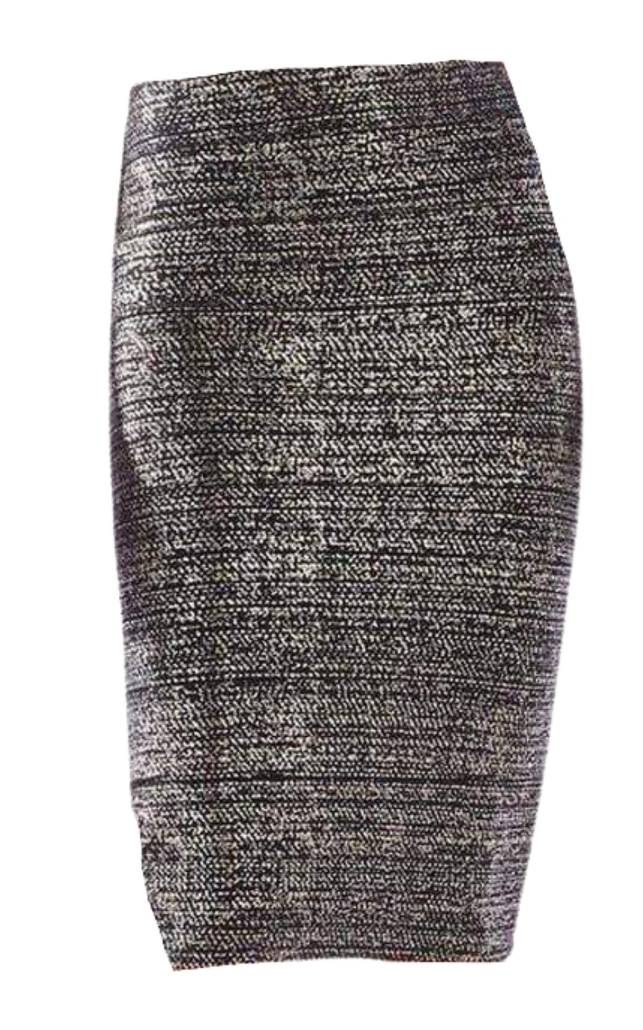BCBGMAXAZRIA Metallic Foil Leger Pencil Skirt - Runway Catalog