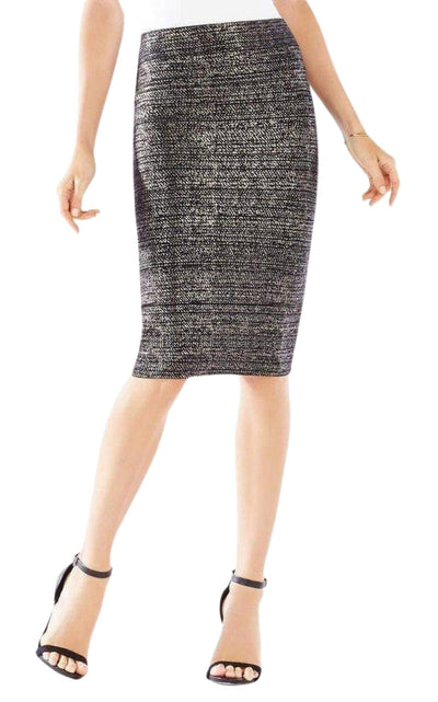 BCBGMAXAZRIA Metallic Foil Leger Pencil Skirt - Runway Catalog