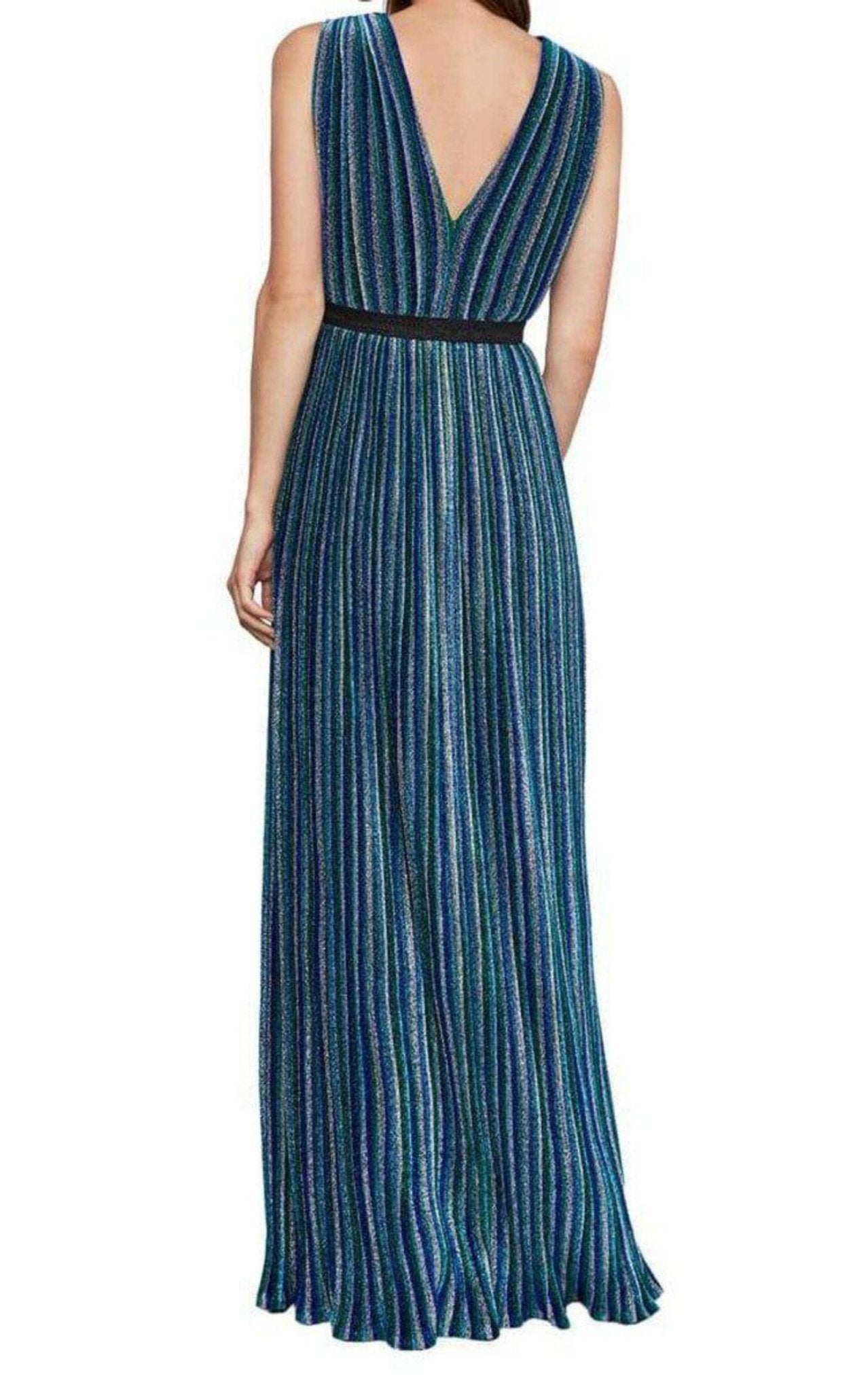 BCBGMAXAZRIA Metallic Pleated Gown - Runway Catalog