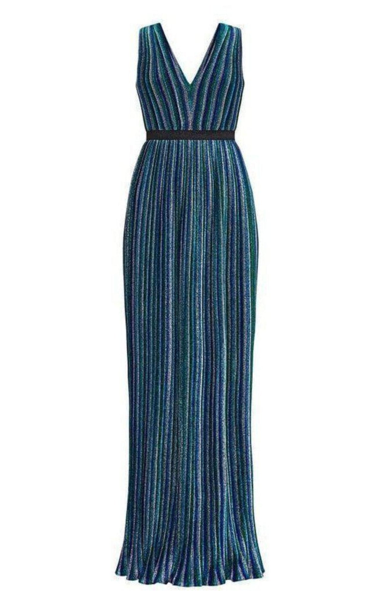 BCBGMAXAZRIA Metallic Pleated Gown - Runway Catalog