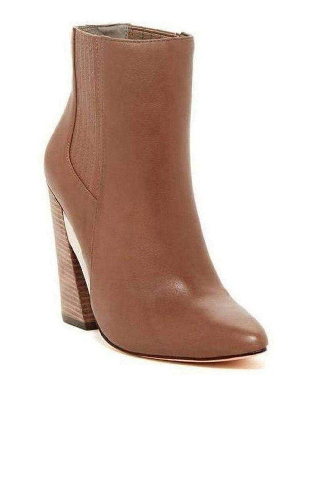 BCBGMAXAZRIA Metild Beige Leather High Heel Bootie - Runway Catalog