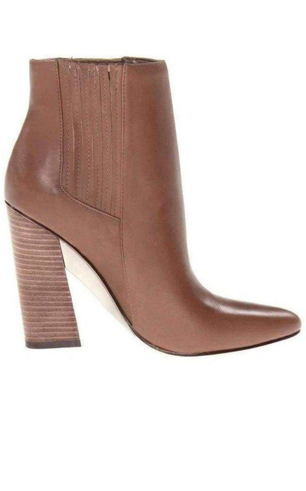 BCBGMAXAZRIA Metild Beige Leather High Heel Bootie - Runway Catalog