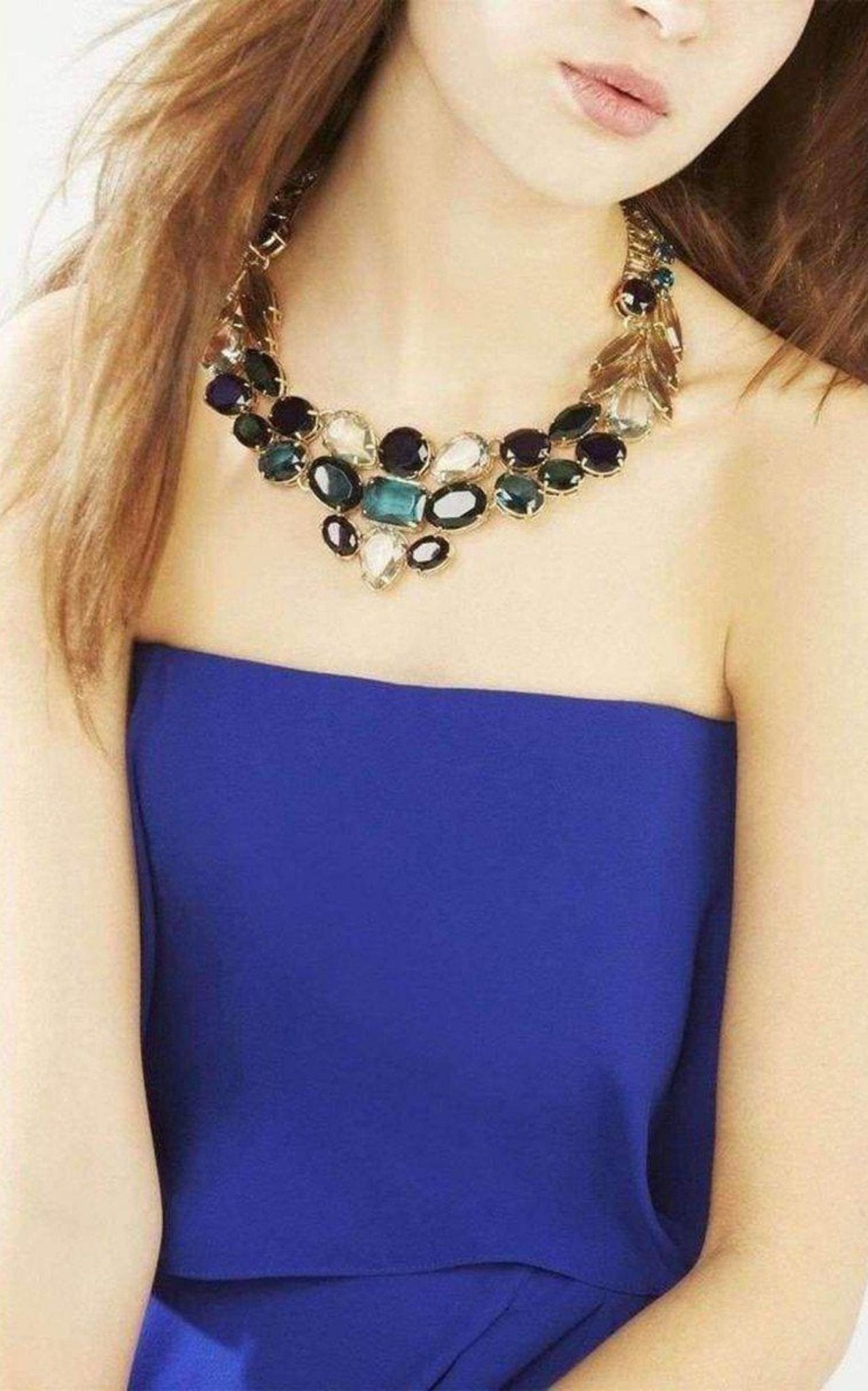 BCBGMAXAZRIA Multi Color Stone Statement Necklace - Runway Catalog