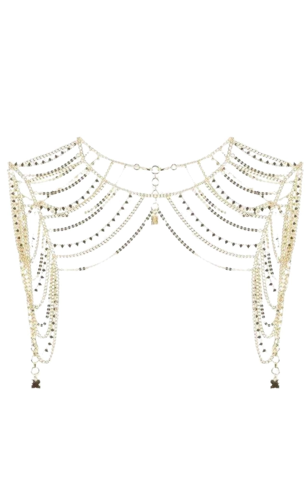 BCBGMAXAZRIA Novelty Gold Chain Shoulder Piece - Runway Catalog