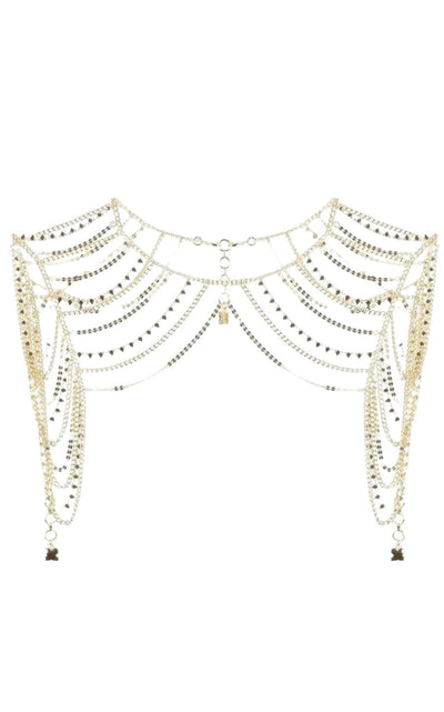 BCBGMAXAZRIA Novelty Gold Chain Shoulder Piece - Runway Catalog
