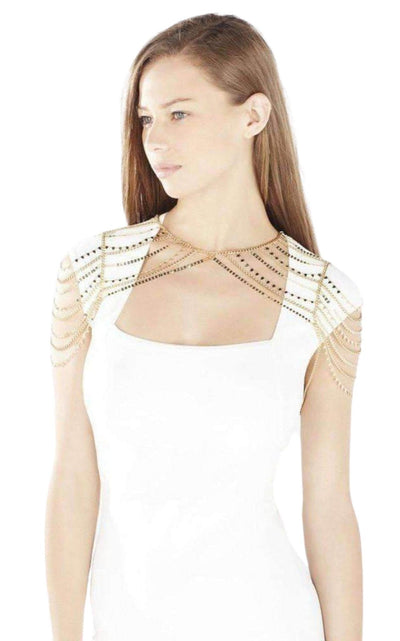 BCBGMAXAZRIA Novelty Gold Chain Shoulder Piece - Runway Catalog