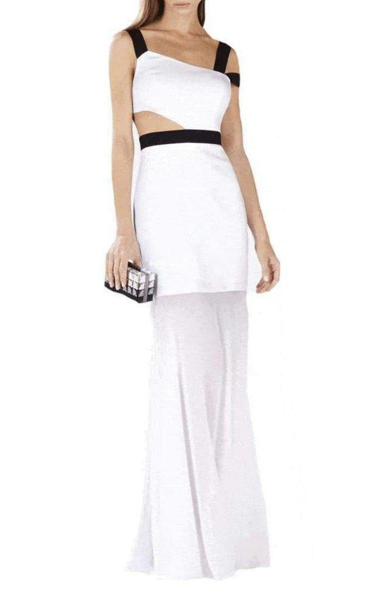 BCBGMAXAZRIA One Shoulder Cutout Waist Gown - Runway Catalog